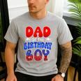 Dad And Mom Birthday Boy Spider Family Matching Men's Casual T-Shirt Sport Grey