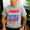 Dad And Mom Mommy Birthday Boy Spider Family Matching Men's Casual T-Shirt Sport Grey