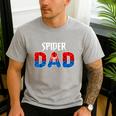 Dad And Mom Spider Family Matching Birthday Halloween Men's Casual T-Shirt Sport Grey