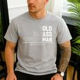 Dad Old Man Grandpa Gag Birthday Fathers Day Dad Men's Casual T-Shirt Sport Grey
