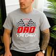 Dad Pit Crew Birthday Party Race Car Lover Racing Family Men's Casual T-Shirt Sport Grey