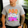 Dad Under Sea Birthday Party Girls Ocean Sea Animals Themed Men's Casual T-Shirt Sport Grey