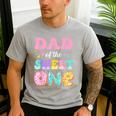 Dad Of The Sweet One 1st Birthday Donut Bday Party Men's Casual T-Shirt Sport Grey Dad Of The Sweet One 1st Birthday Donut Bday Party Men's Casual T-Shirt Sport Grey