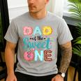 Dad Of The Sweet One 1st Birthday Girl Donut Party Men's Casual T-Shirt Sport Grey