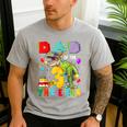 Dad Of The Three Rex 3Rd Birthday Boy Dinosaur T-Rex Men's Casual T-Shirt Sport Grey Dad Of The Three Rex 3Rd Birthday Boy Dinosaur T-Rex Men's Casual T-Shirt Sport Grey
