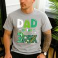 Dad Of The Three Rex Birthday Dinosaur Family Matching Men's Casual T-Shirt Sport Grey