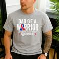 Dad Of a Warrior CHD Congenital Heart Defect Awareness CHD Men's Casual T-Shirt Sport Grey