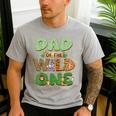 Dad Of The Wild One Birthday Family Matching Party Decor Men's Casual T-Shirt Sport Grey Dad Of The Wild One Birthday Family Matching Party Decor Men's Casual T-Shirt Sport Grey