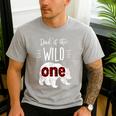 Dad Of The Wild One Shirt Bear Lumberjack 1st Birthday Tee Men's Casual T-Shirt Sport Grey