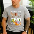 Dad Of The Wild Two Zoo 2nd Birthday Safari Jungle Animal Men's Casual T-Shirt Sport Grey Dad Of The Wild Two Zoo 2nd Birthday Safari Jungle Animal Men's Casual T-Shirt Sport Grey