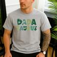 Dada Saurus Dad Dinosaur Three Rex Birthday Boy Girl Family Men's Casual T-Shirt Sport Grey