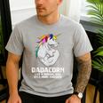 Dadacorn Muscle Dad Unicorn Fathers Day Men's Casual T-Shirt Sport Grey