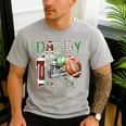 Daddy Of The 1 Year Old Football Lover 1st Birthday Boy Men's Casual T-Shirt Sport Grey