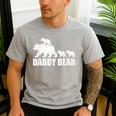 Daddy Bear 3 Cubs Shirt Daddy Bear 3 Kids Tshirt Dad 3 Kids Men's Casual T-Shirt Sport Grey