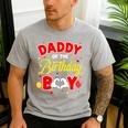 Daddy Of The Birthday Boy Matching Dad Son Family Birthday Men's Casual T-Shirt Sport Grey