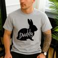 Daddy Bunny Rabbit Father Dad Easter Men's Casual T-Shirt Sport Grey