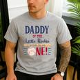 Daddy Dad First Birthday Little Rookie Baseball The Big One Men's Casual T-Shirt Sport Grey Daddy Dad First Birthday Little Rookie Baseball The Big One Men's Casual T-Shirt Sport Grey