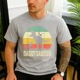 Daddy Dinosaur Daddysaurus 2 Kids For Dad Men's Casual T-Shirt Sport Grey