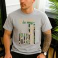 My Daddy Is My Hero Military Dad US Flag Father’s Day Men's Casual T-Shirt Sport Grey