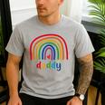 Daddy Rainbow For Women Men Family Matching Birthday Men's Casual T-Shirt Sport Grey Daddy Rainbow For Women Men Family Matching Birthday Men's Casual T-Shirt Sport Grey