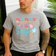 Daddy Of The Scoop Ice Cream Gender Reveal Baby Shower Men's Casual T-Shirt Sport Grey