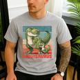 Daddysaurus Father's Day Best Dad T-Rex Papa Men's Casual T-Shirt Sport Grey