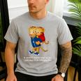 Daniel And Dad Tiger Dark Shirt Men's Casual T-Shirt Sport Grey