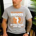 Daughter Basketball Sport Basketball Dad Mom Basketball Fan Men's Casual T-Shirt Sport Grey