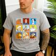 Disney Classic Father's Day Disney Dads Colorful Panels Men's Casual T-Shirt Sport Grey