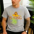 Disney The Lion King Dad Is King Mufasa & Simba Father's Day Men's Casual T-Shirt Sport Grey