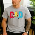 Disney Mickey And Friends Mickey Minnie Dad Collegiate Logo Men's Casual T-Shirt Sport Grey