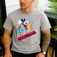 Disney Mickey Mouse Family Star Dad Of The Birthday Boy Men's Casual T-Shirt Sport Grey