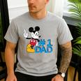 Disney Mickey Mouse Father's Day 1 Dad Men's Casual T-Shirt Sport Grey