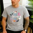 Disney Pet Parent Father’s Day Disney Cats Best Cat Dad Ever Men's Casual T-Shirt Sport Grey