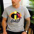 Disney And Pixar's The Incredibles Mr Incredible Dad Family Men's Casual T-Shirt Sport Grey