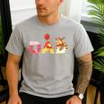 Disney Winnie The Pooh And Friends Dad Father's Day Birthday Men's Casual T-Shirt Sport Grey