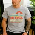 Dog Fathers Day Fur Dad The Man The Myth The Snack Dealer Men's Casual T-Shirt Sport Grey