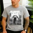 Dog Mom Dad Alien Selfie Weimaraner UFO For Men Women Men's Casual T-Shirt Sport Grey