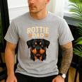 Dog Owner Dad Rottweiler Rottie Dad Men's Casual T-Shirt Sport Grey