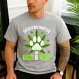 Dogs And Weed Dad Mom Dog Lover Cannabis Marijuana For Men Women Men's Casual T-Shirt Sport Grey