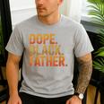 Dope Father African Pride Dad Papa Daddy Fathers Day Men's Casual T-Shirt Sport Grey Dope Father African Pride Dad Papa Daddy Fathers Day Men's Casual T-Shirt Sport Grey