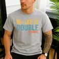 Make It A Double Twin Dad New Dad Expecting Twins Men's Casual T-Shirt Sport Grey Make It A Double Twin Dad New Dad Expecting Twins Men's Casual T-Shirt Sport Grey