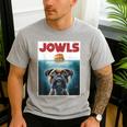 Drooling Boxer Jowls Fawn Dog Mom Dog Dad Burger Men's Casual T-Shirt Sport Grey