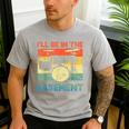 Drumming Basement Drum Set Drummer Rock Dad Grandpa Men's Casual T-Shirt Sport Grey