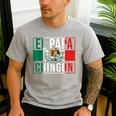 El Papa Mas Chingon Best Mexican Dad Men's Casual T-Shirt Sport Grey