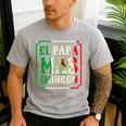 El Papa Mas Chingon Best Mexican Great Dad Men's Casual T-Shirt Sport Grey
