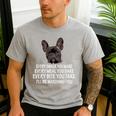 Every Snack You Make French Bulldog Mom And Frenchie Dad Men's Casual T-Shirt Sport Grey