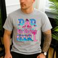 Family Party Decorations Dad Of The Birthday Girl T-Shirt Men's Casual T-Shirt Sport Grey