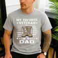 Father Veterans Day My Favorite Veteran Is My Dad For Kids Men's Casual T-Shirt Sport Grey
