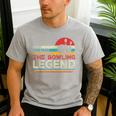 Father's Day The Man The Myth The Bowling Legend Bowler Dad Men's Casual T-Shirt Sport Grey